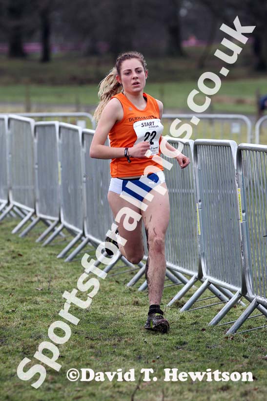 Chloe Price (Durham City)  under-20 womens Northern Cross Country Champs, Knowsley Safari Park. Photo: David T. Hewitson/Sports for All Pics